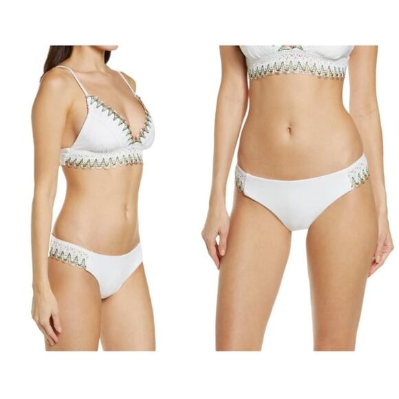 Becca by Rebecca Virtue Layla American Bikini Bottoms White Size Small NWOT $58 - Picture 1 of 5